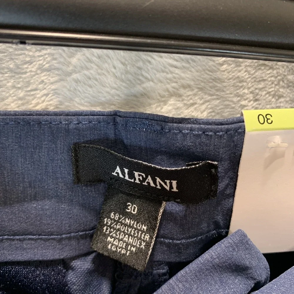 Alfani Men's Shorts Alfateck‎ 30 Stretch Flat Front Blue Performance Golf
